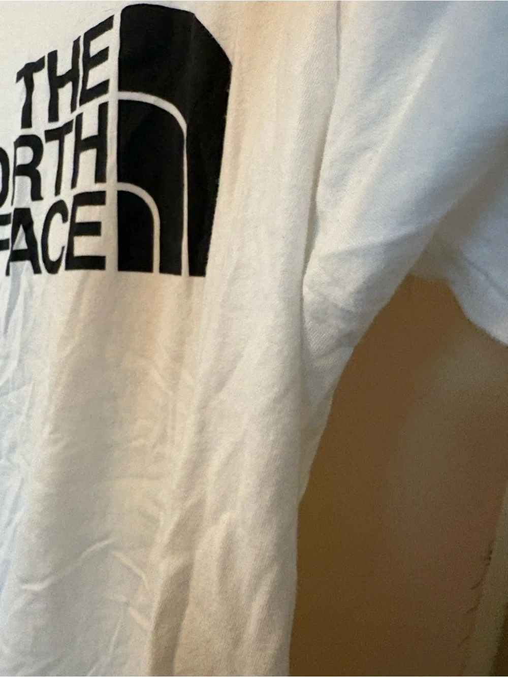 The North Face White Short Sleeve Tee with Black Logo